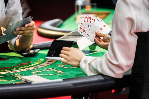 Live dealer table with multiple camera angles
